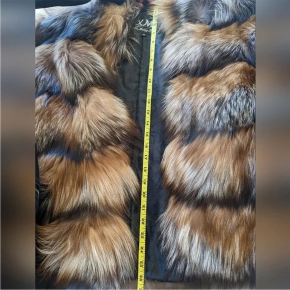 Saks Fifth Avenue Teddy Jacket in Brown and Black Plush Fur - Picture 3 of 6